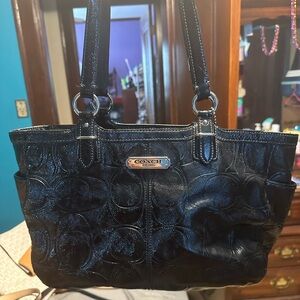 COACH Gallery Patent Leather Tote